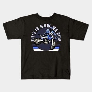 motocross dirt bike racing sport - motocross rider Kids T-Shirt